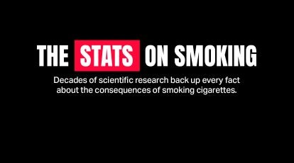 The stats on smoking. Decades of scientific research back up every fact about the consequences of smoking cigarettes.